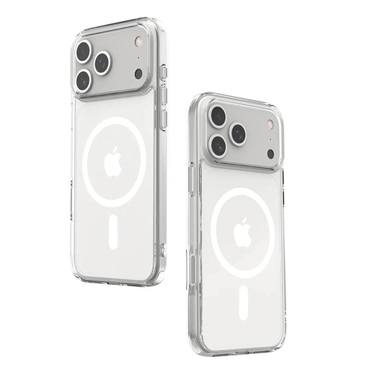 "Sleek & Strong MagSafe Case for iPhone 17 Series – Crystal Clear Acrylic Back, Impact-Proof Edges, Wireless Charging Ready"