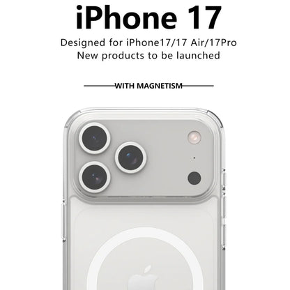 "Sleek & Strong MagSafe Case for iPhone 17 Series – Crystal Clear Acrylic Back, Impact-Proof Edges, Wireless Charging Ready"